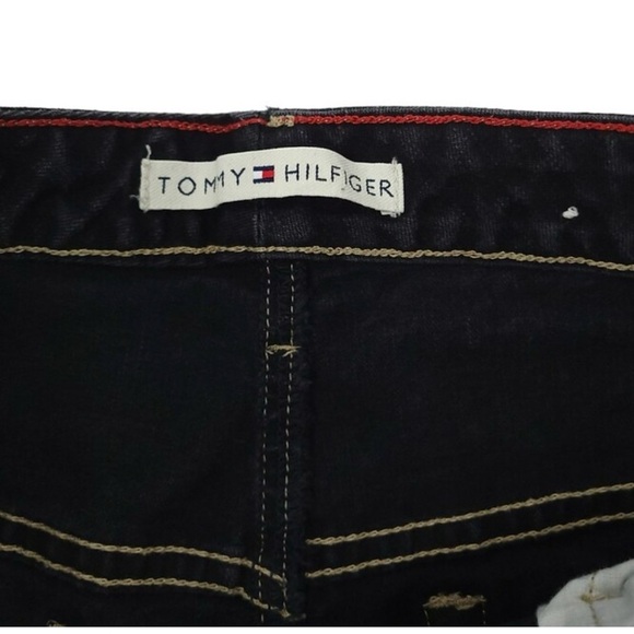 Vintage Tommy Hilfiger Capri Denim Womens Size 8 Side Slit Leg Black  Y2K NWOT - Picture 7 of 9